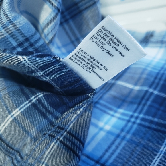 Jach's Girlfriend Long Sleeved Flannel Shirt-Blue Size Medium - Picture 9 of 10